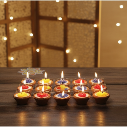 Vera Decorative Mitti Diya -  Pack of 12